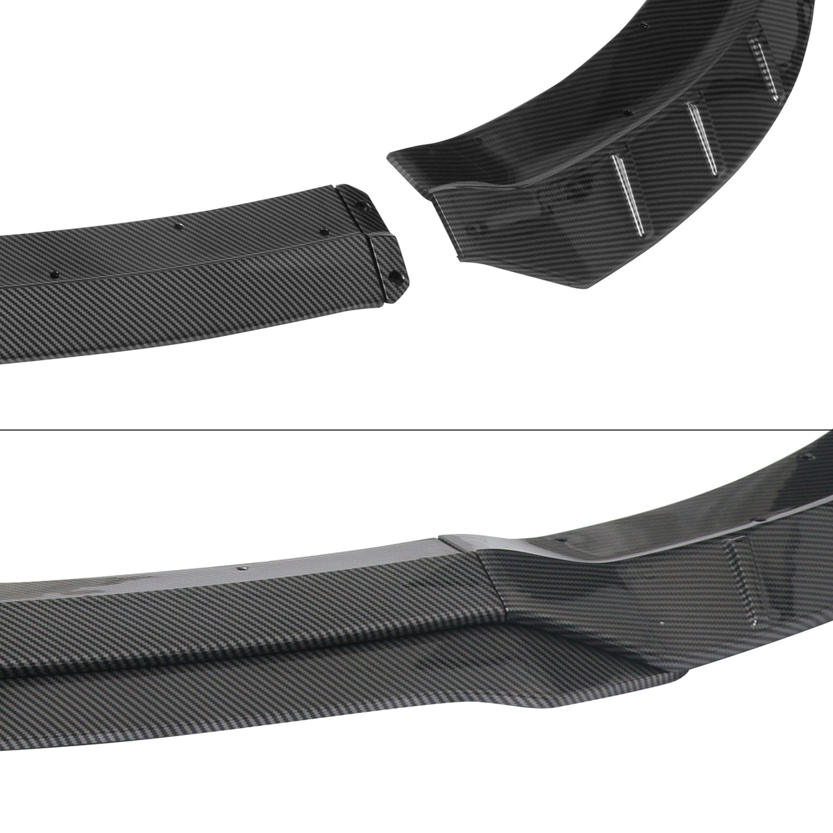 2015-2023 Dodge Charger V6 C Style Carbon Fiber Print Front Bumper Lip