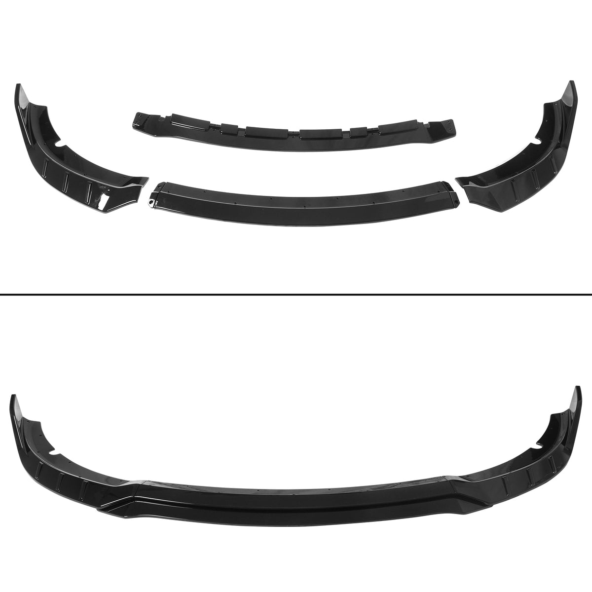 2015-2023 Dodge Charger V6 C Style Gloss Black Front Bumper Lip ABS