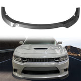 2015-2023 Dodge Charger V7 A Style Carbon Fiber Print Front Bumper Lip