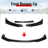 2013-2016 Dodge Dart IKCS Style Unpainted Black Front Bumper Lip PU 3PCS