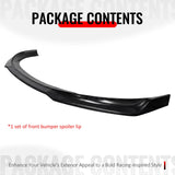 2013-2016 Dodge Dart IKCS Style Unpainted Black Front Bumper Lip PU 3PCS