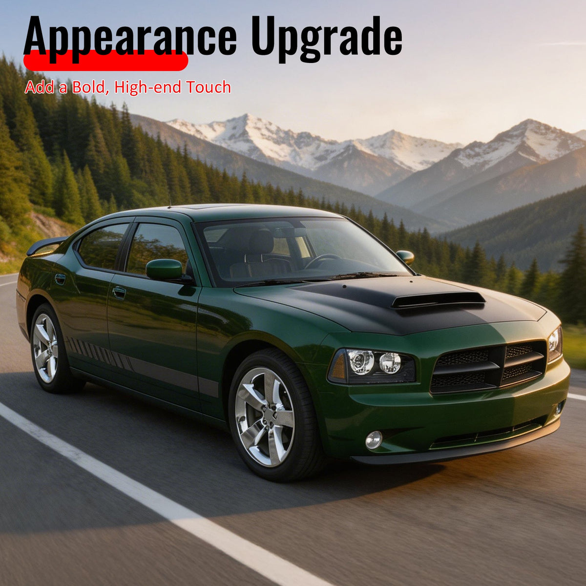 2006-2010 Dodge Charger OE Style Unpainted Front Bumper Lip Spoiler PU