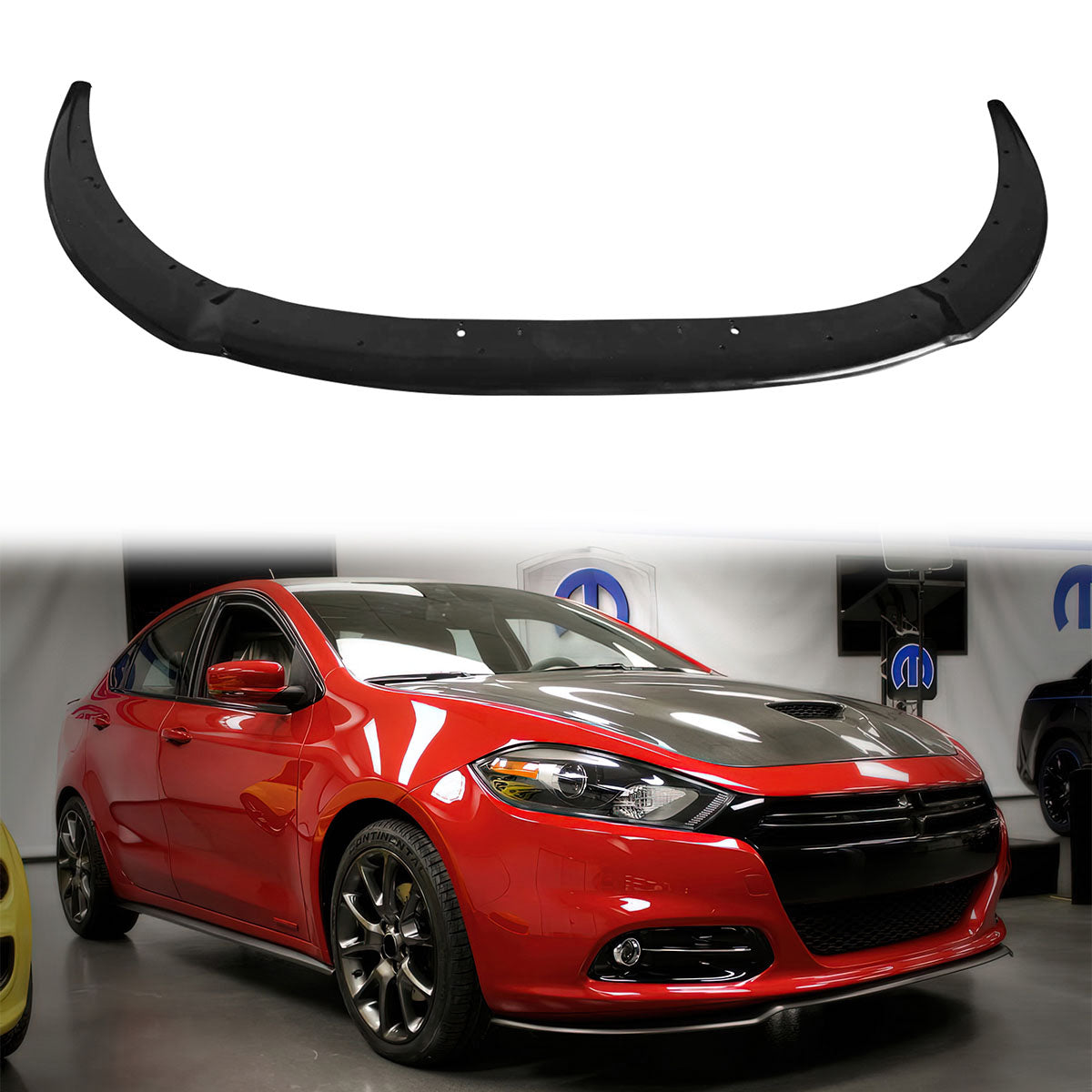 Front Lip Splitter Kit for Dodge Dart 2013-2016 GTS Style Unpainted PU