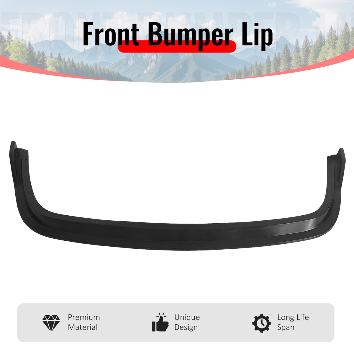 2003-2004 Ford Mustang SVT Cobra MDA V2 Unpainted Front Bumper Lip PU