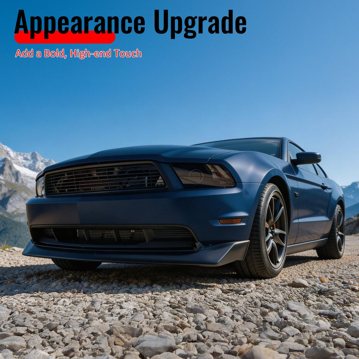 2010-2012 Ford Mustang V8 B2 Style Unpainted Front Bumper Lip Chin PU