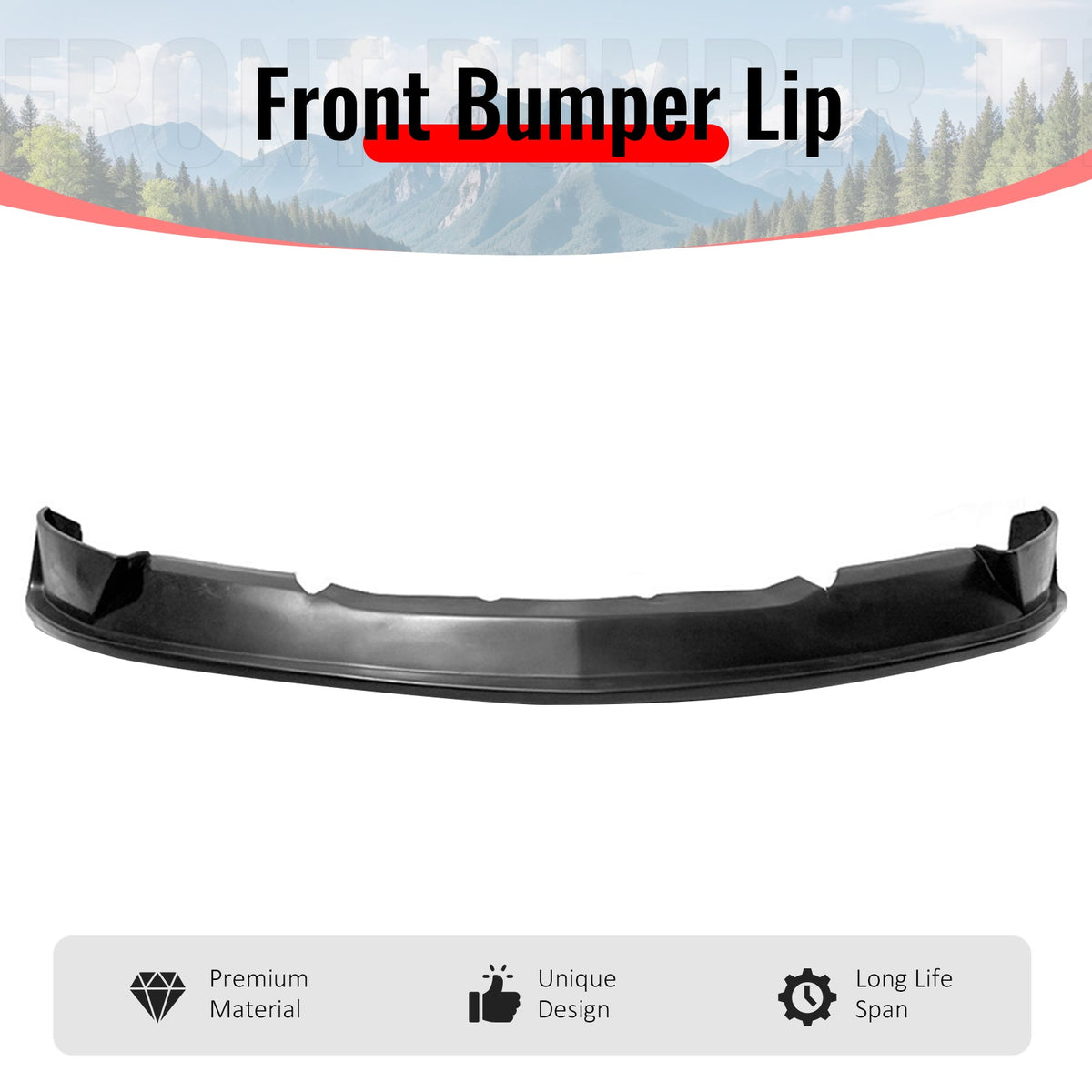 2010-2012 Ford Mustang V8 ST Style Unpainted Front Bumper Lip Chin PU