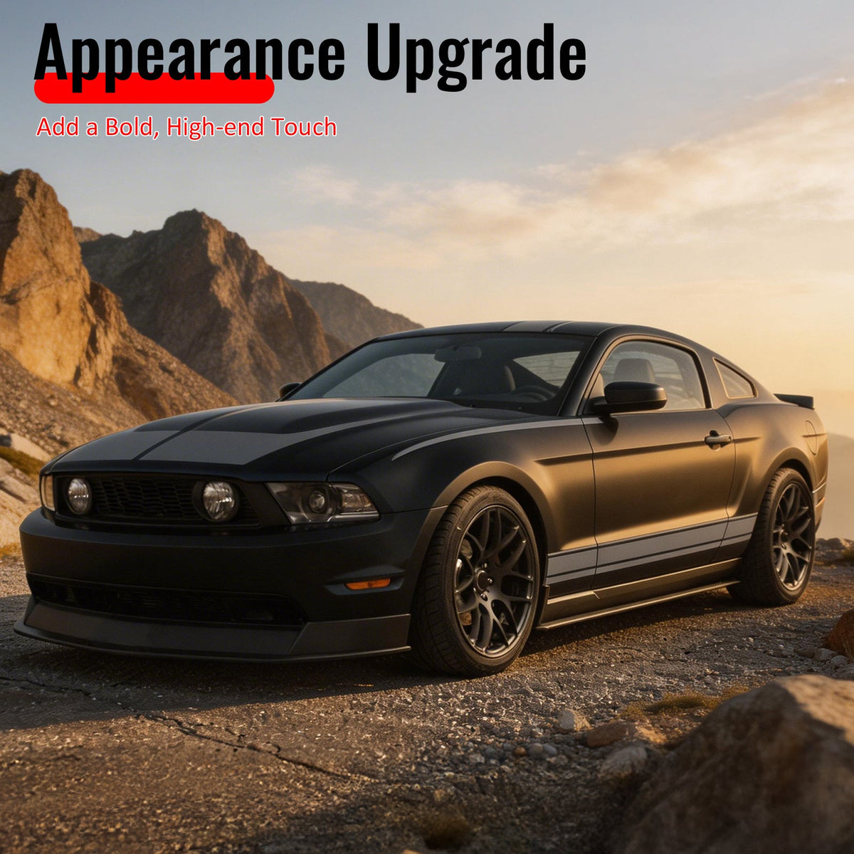 2010-2012 Ford Mustang V8 ST Style Unpainted Front Bumper Lip Chin PU