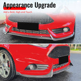2014-2019 Ford Fiesta ST & ST Line 3PCS Front Lower Bumper Lip Air Dam Chin Spoiler Splitter IKON Style Painted Carbon Fiber Print ABS Plastic