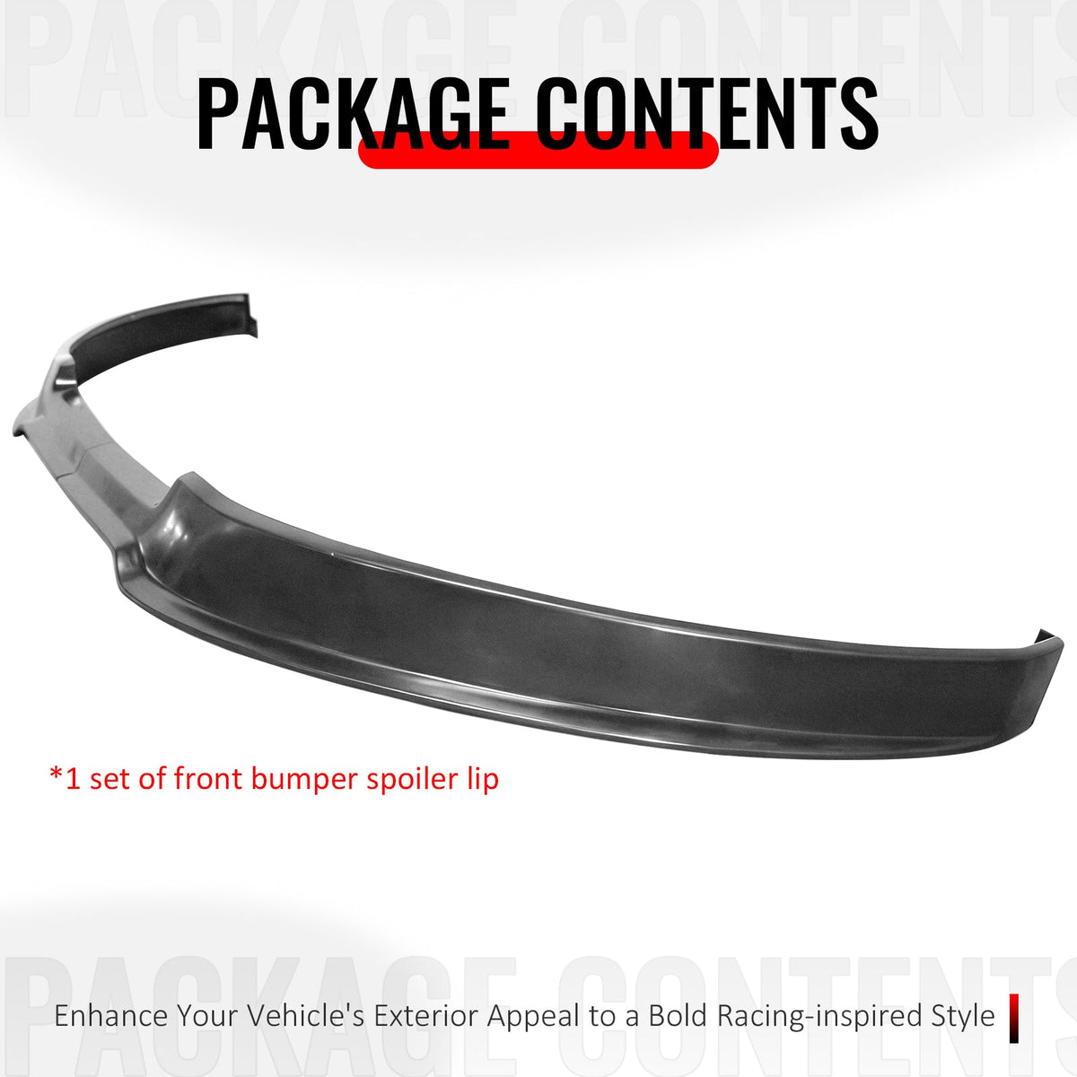 2012-2014 Ford Focus Base KB Style Front Bumper Lip Unpainted PU 2PCS
