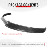 2012-2014 Ford Focus Base KB Style Front Bumper Lip Unpainted PU 2PCS