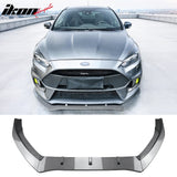 2016-2018 Ford Focus RS 3PCS Front Lower Bumper Lip Air Dam Chin Spoiler Splitter IKON Style Painted Carbon Fiber Print ABS Plastic