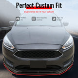 2015-2018 Ford Focus Sedan & Hatchback IKON Style Front Bumper Lip Lower Spoiler 3PCS Carbon Fiber Print PP