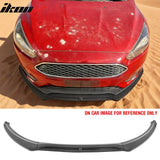 2015-2018 Ford Focus Sedan & Hatchback IKON Style Front Bumper Lip Lower Spoiler 3PCS Carbon Fiber Print PP