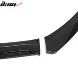 2015-2018 Ford Focus Sedan & Hatchback IKON Style Front Bumper Lip Lower Spoiler 3PCS Gloss Black PP