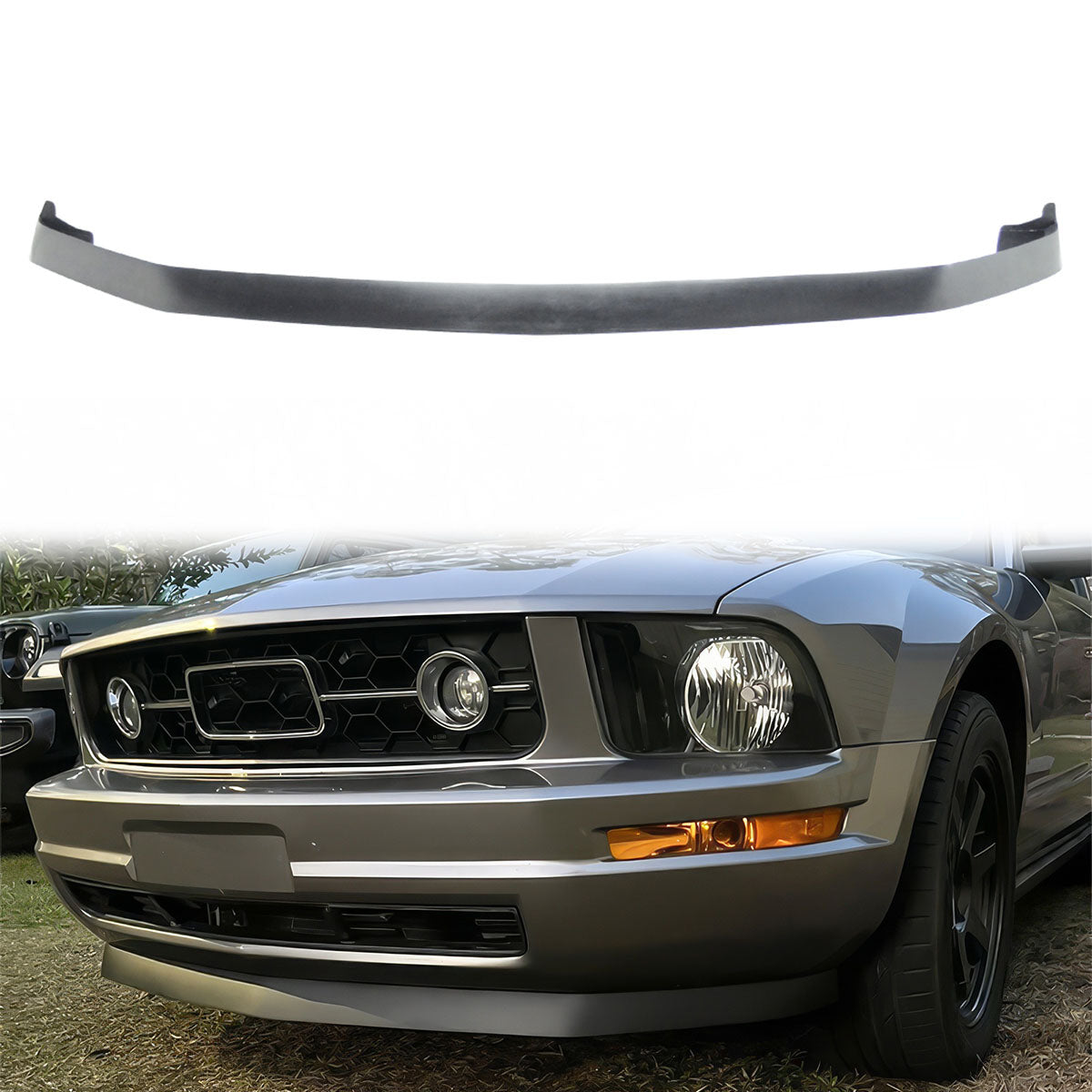 2005-2009 Ford Mustang V6 IKON Style Front Bumper Lip Spoiler PU