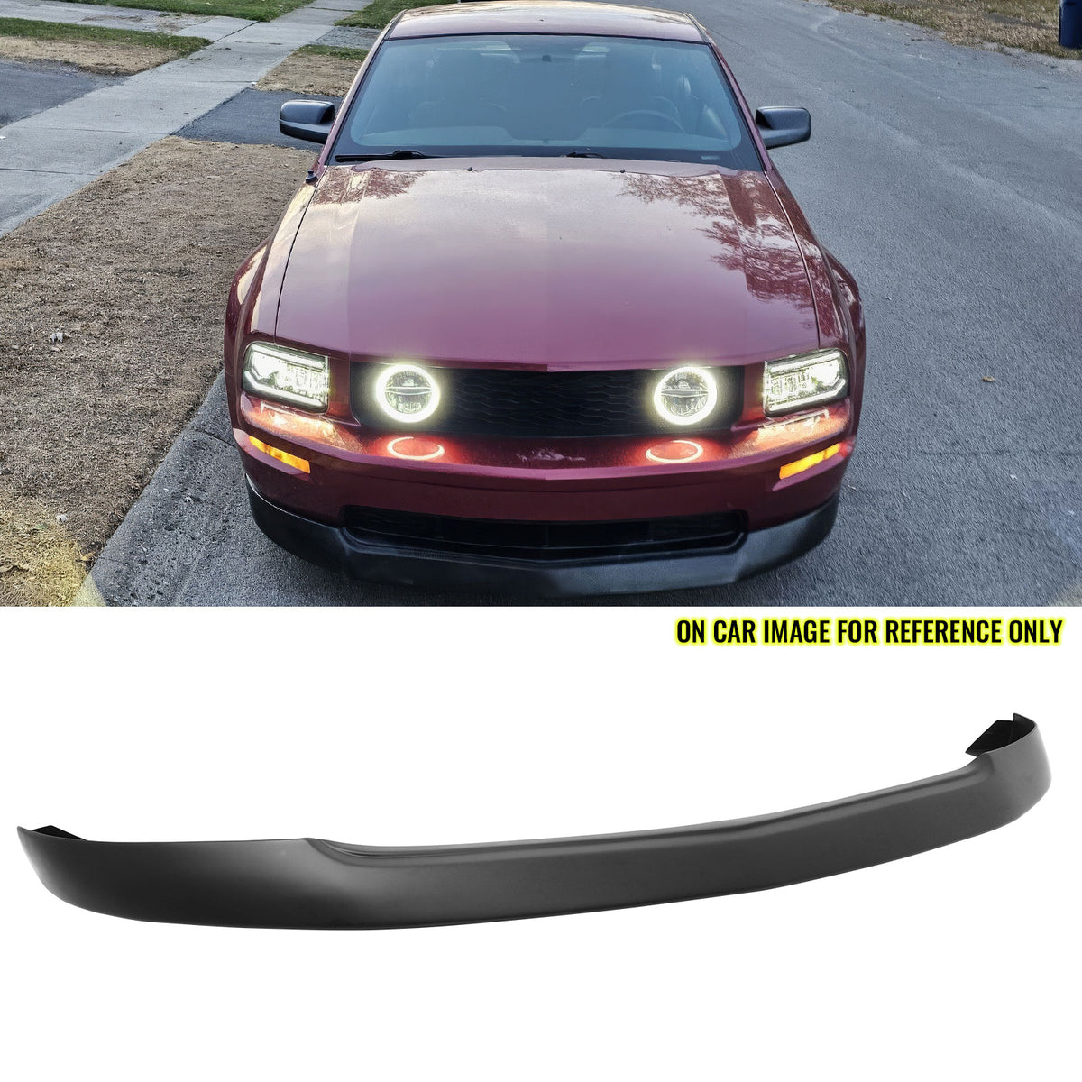 2005-2009 Ford Mustang GT V8 Front Bumper Lip Matte Black Spoiler 1PC