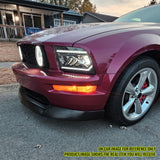 2005-2009 Ford Mustang GT V8 Front Bumper Lip Matte Black Spoiler 1PC