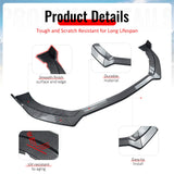 2015-2017 Ford Mustang V6 & Ecoboost & GT 3PCS Front Lower Bumper Lip Air Dam Chin Spoiler Splitter IKON V2 Style Painted Carbon Fiber Print ABS
