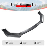 2018-2023 Ford Mustang Ecoboost & GT 3PCS Front Lower Bumper Lip Air Dam Chin Spoiler Splitter IKON Style Painted Carbon Fiber Print ABS Plastic