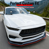 2024-2026 Ford Mustang DH Handling Gloss Black Front Bumper Lip PP 3PC
