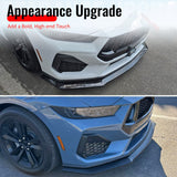 2024-2026 Ford Mustang DH Handling Gloss Black Front Bumper Lip PP 3PC