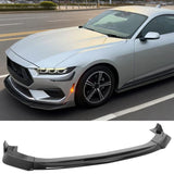 2024-2026 Ford Mustang Ecoboost GT V2 Style Front Lip Gloss Black 3PCS