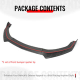 2024-2026 Ford Mustang EcoBoost GT IKON Style Front Bumper Lip Real Carbon Fiber