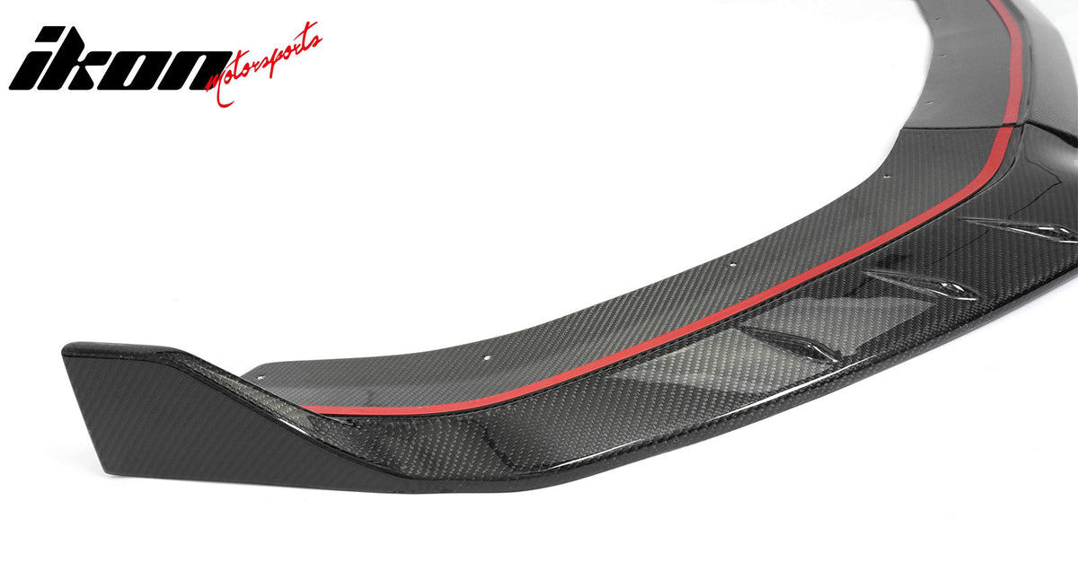 2024-2026 Ford Mustang EcoBoost GT IKON Style Front Bumper Lip Real Carbon Fiber