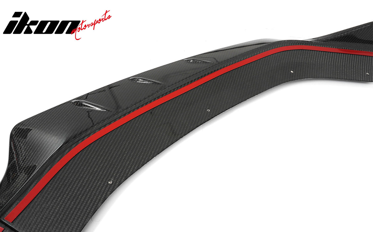 2024-2026 Ford Mustang EcoBoost GT IKON Style Front Bumper Lip Real Carbon Fiber