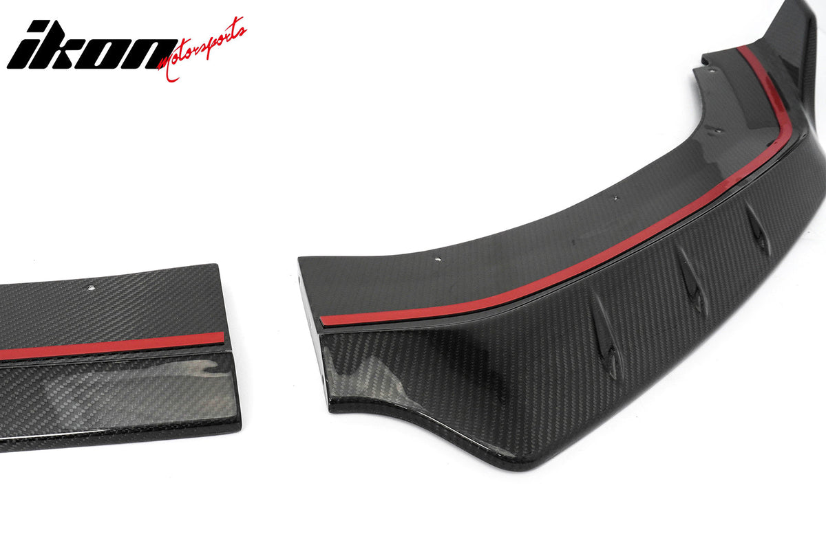 2024-2026 Ford Mustang EcoBoost GT IKON Style Front Bumper Lip Real Carbon Fiber