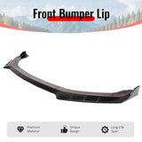 2024-2026 Ford Mustang EcoBoost GT IKON Style Front Bumper Lip Gloss Black ABS