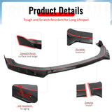 2024-2026 Ford Mustang EcoBoost GT IKON Style Front Bumper Lip Gloss Black ABS