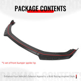 2024-2026 Ford Mustang EcoBoost GT IKON Style Front Bumper Lip Matte Black ABS