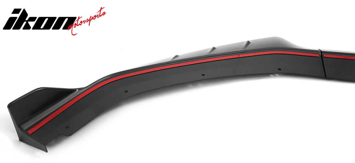 2024-2026 Ford Mustang EcoBoost GT IKON Style Front Bumper Lip Matte Black ABS