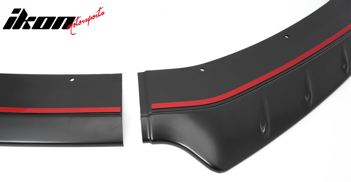2024-2026 Ford Mustang EcoBoost GT IKON Style Front Bumper Lip Matte Black ABS