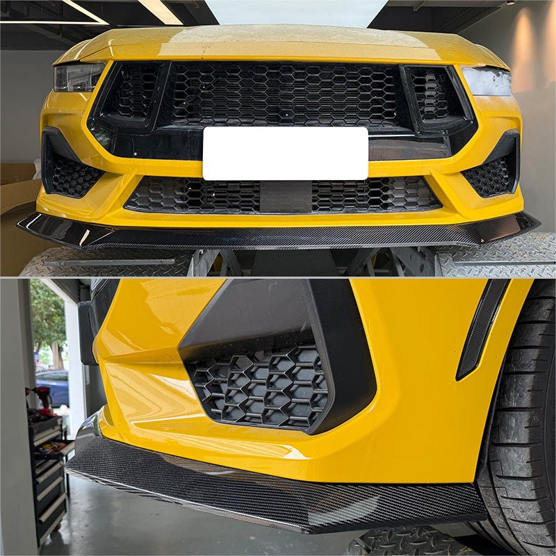2024-2026 Ford Mustang Ecoboost& GT Carbon Fiber Ikon Front Bumper Lip