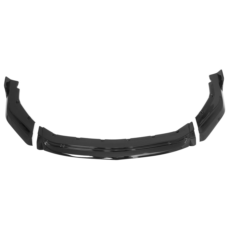 2024-2026 Ford Mustang IKON Style Front Bumper Lip Gloss Black ABS 3PC
