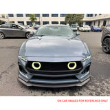 2024-2026 Ford Mustang Front Bumper Lip 3PC Gloss Black ABS Spoiler