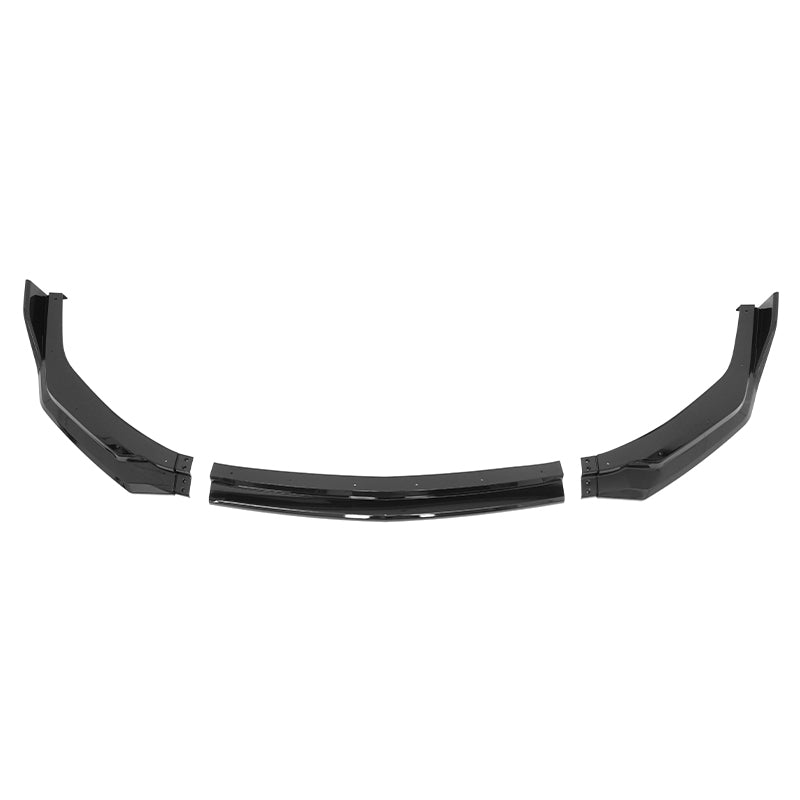 2024-2026 Ford Mustang Front Bumper Lip 3PC Gloss Black ABS Spoiler