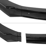 2024-2026 Ford Mustang Front Bumper Lip 3PC Gloss Black ABS Spoiler