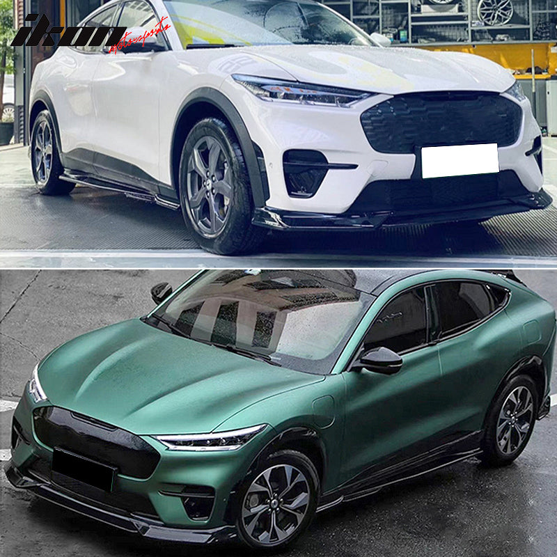 2021-2023 Ford Mustang Mach-E Front Bumper Lip Spoiler 3PC