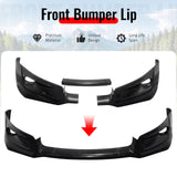 2008-2012 Honda Accord 2-Door HF-P Style Unpainted Black Front Bumper Lip PU 3PCS