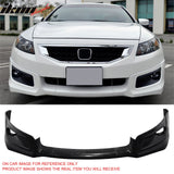 2008-2012 Honda Accord 2-Door HF-P Style Unpainted Black Front Bumper Lip PU 3PCS