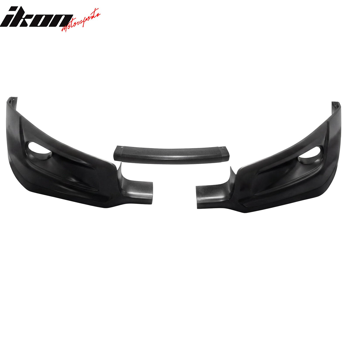 2008-2012 Honda Accord 2-Door HF-P Style Unpainted Black Front Bumper Lip PU 3PCS