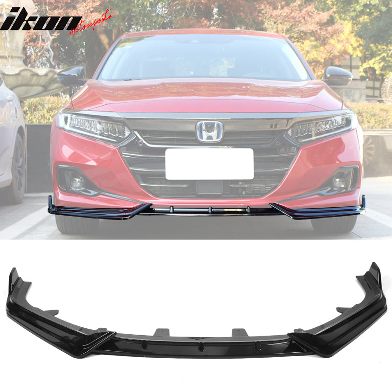 2021-2022 Honda Accord IKON V1 Style Front Bumper Lip Spoiler 3PCS PP