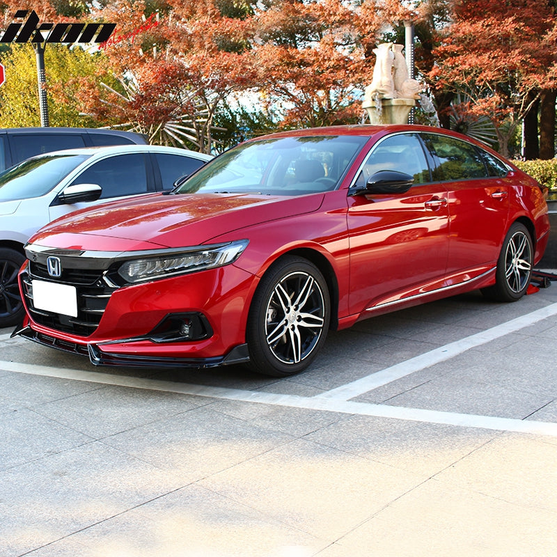 2021-2022 Honda Accord IKON V1 Style Front Bumper Lip Spoiler 3PCS PP