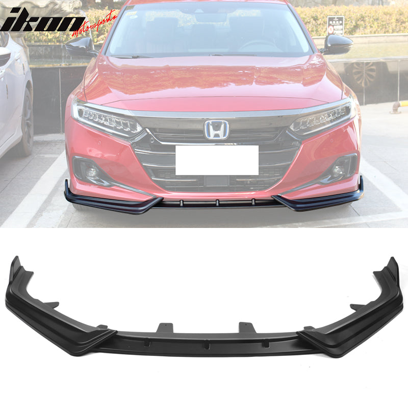 2021-2022 Honda Accord IKON V1 Style Front Bumper Lip Spoiler 3PCS PP