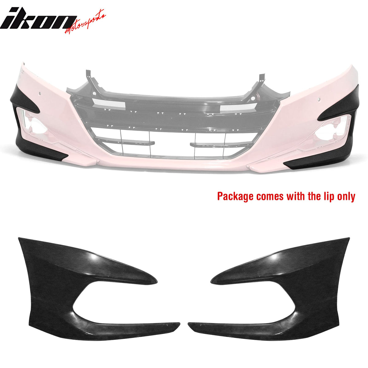 2021-2022 Honda Accord OE Style Front Bumper Lip Unpainted PU 2PCS