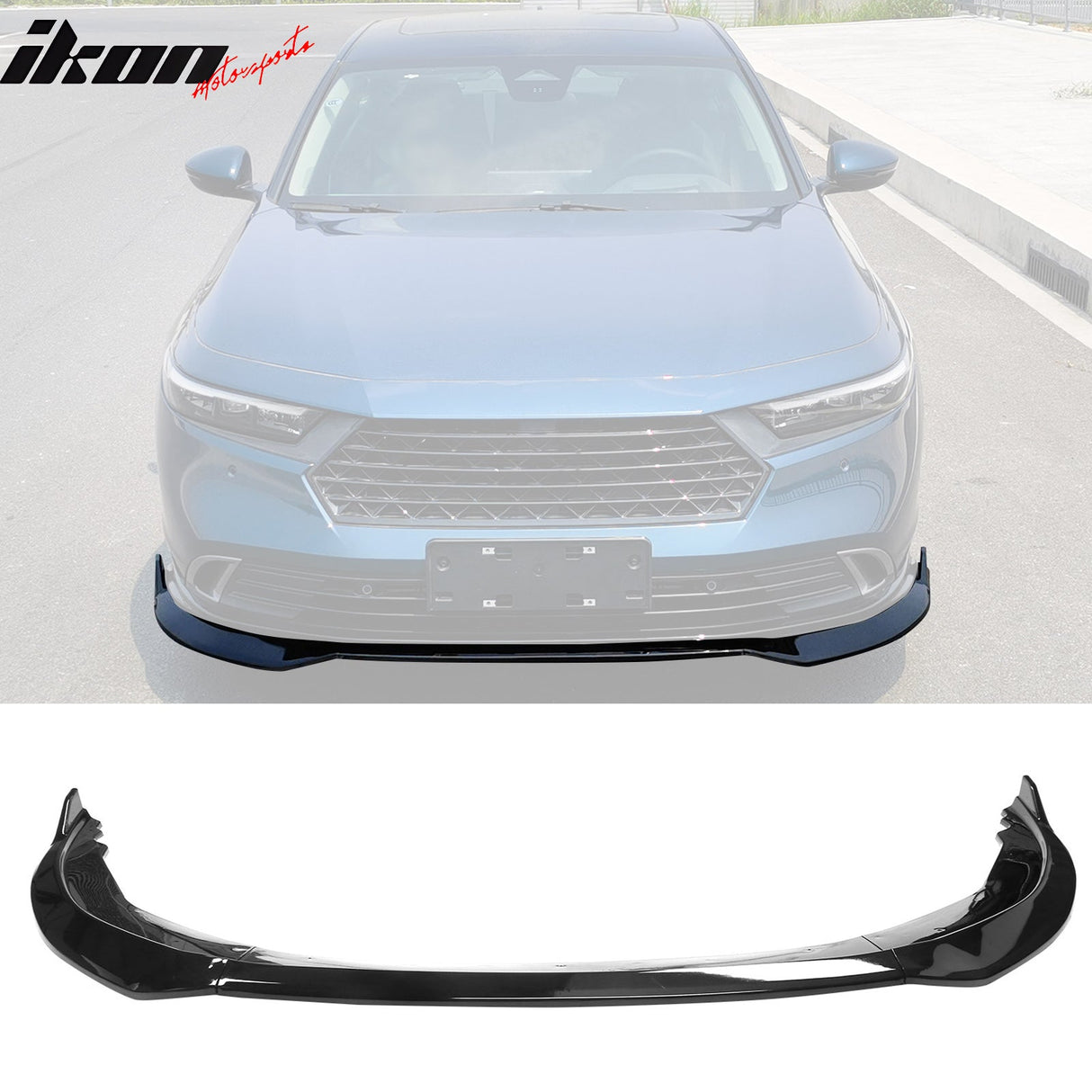 2023-2025 Honda Accord Front Bumper Lip V2 3PC Spoiler Black PP