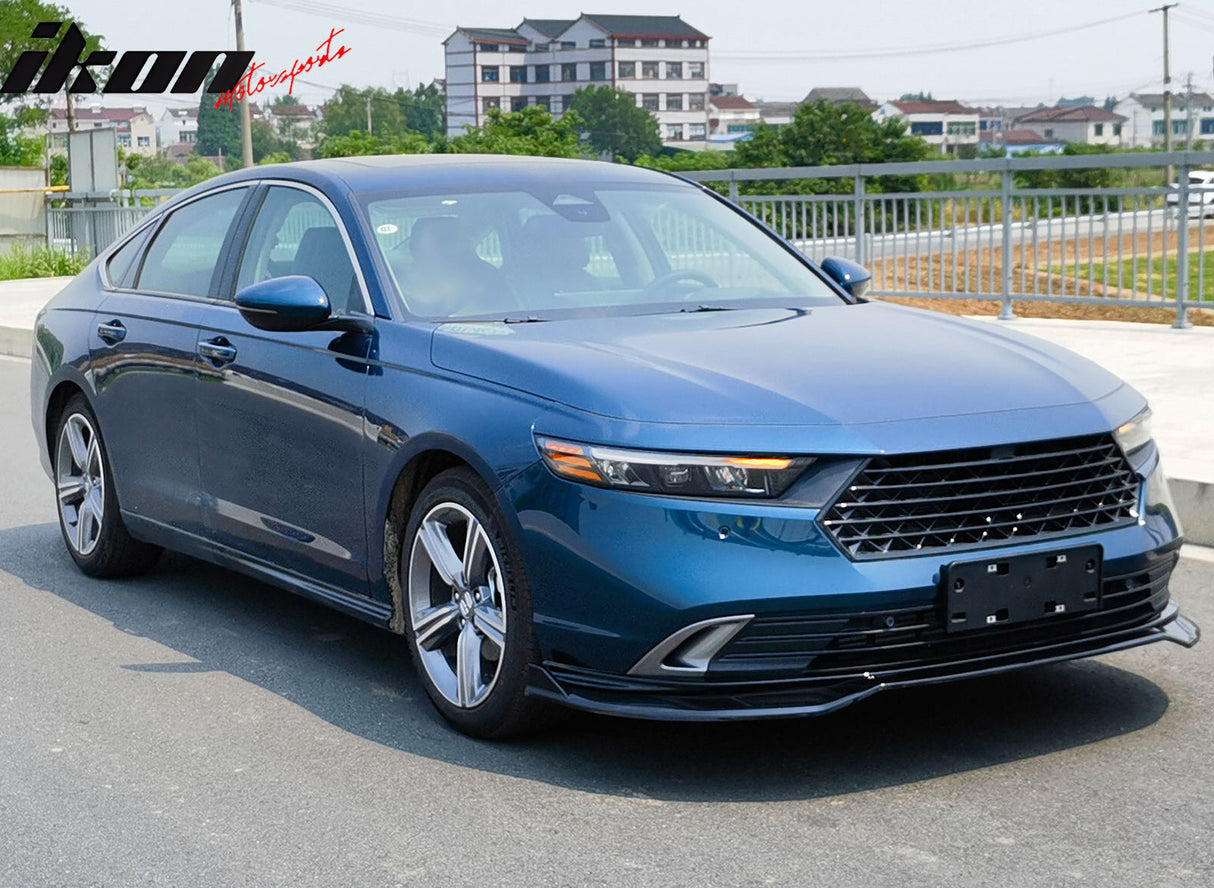 2023-2025 Honda Accord Front Bumper Lip V2 3PC Spoiler Black PP